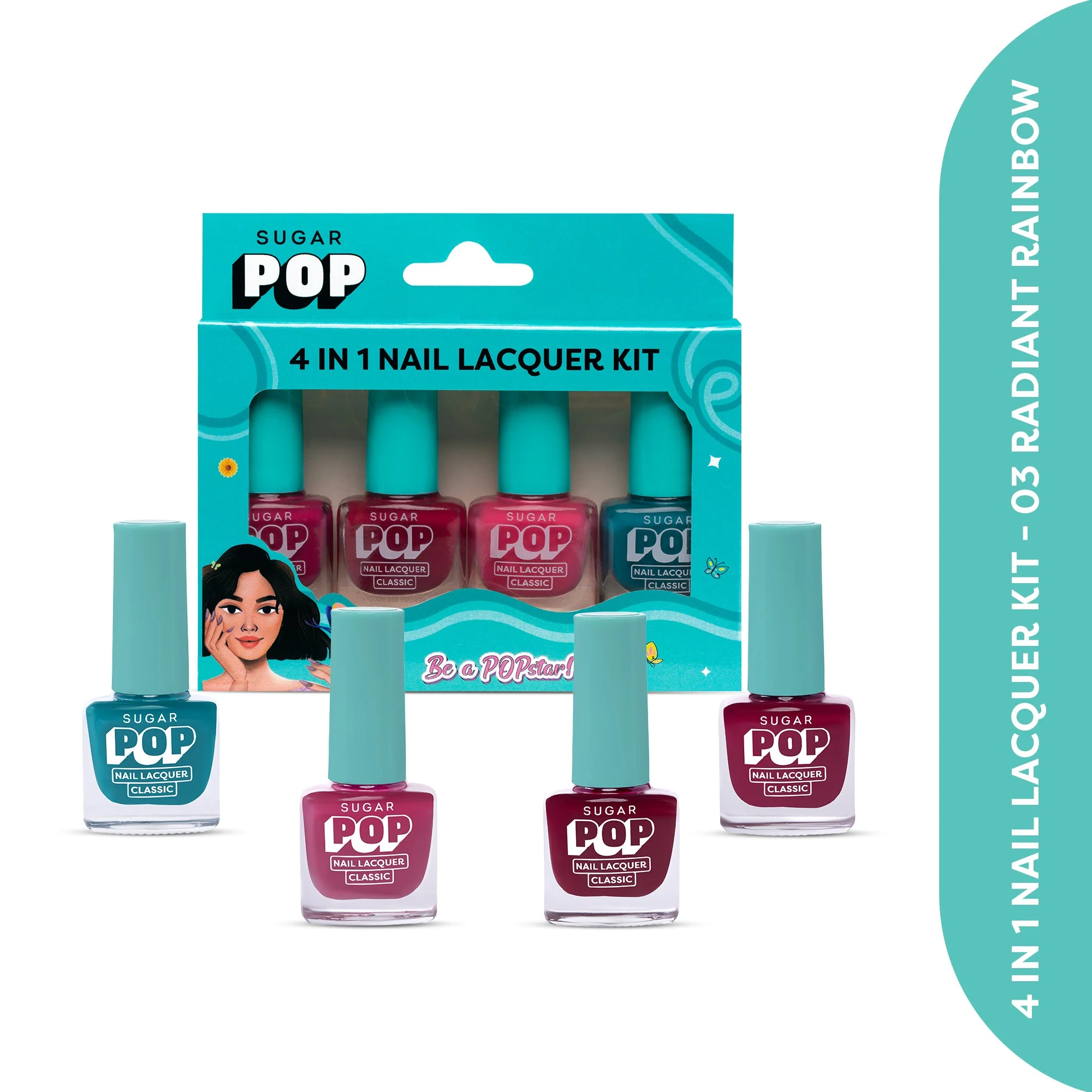 4 in 1 Nail Lacquer Kit 03 Radiant Rainbow - Image 2