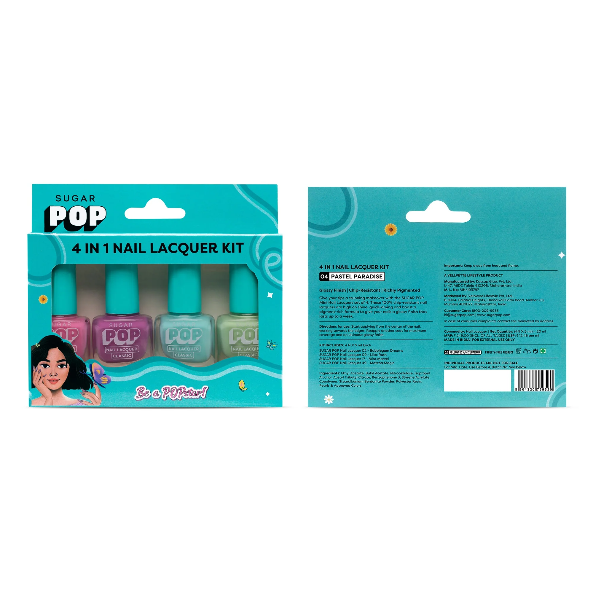 4 in 1 Nail Lacquer Kit 04 Pastel Paradise - Image 3