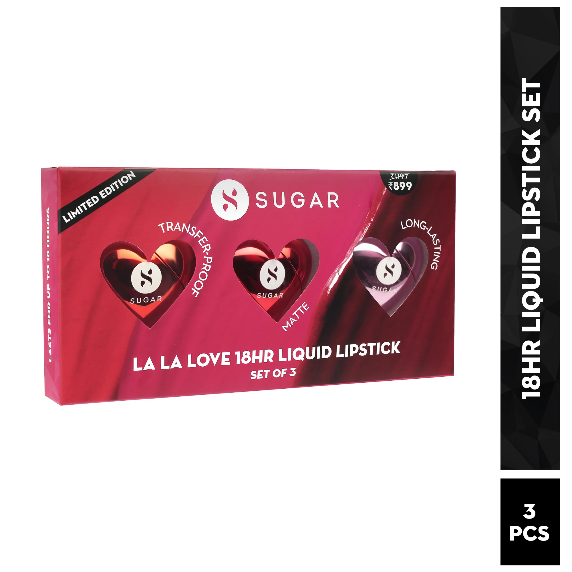 La La Love 18HR Liquid Lipstick Set (Pack Of 3) - Image 5