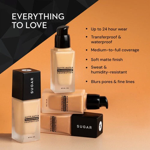SUGAR Matte Match Transferproof Foundation - 35 Frappe (TOI) - Image 3