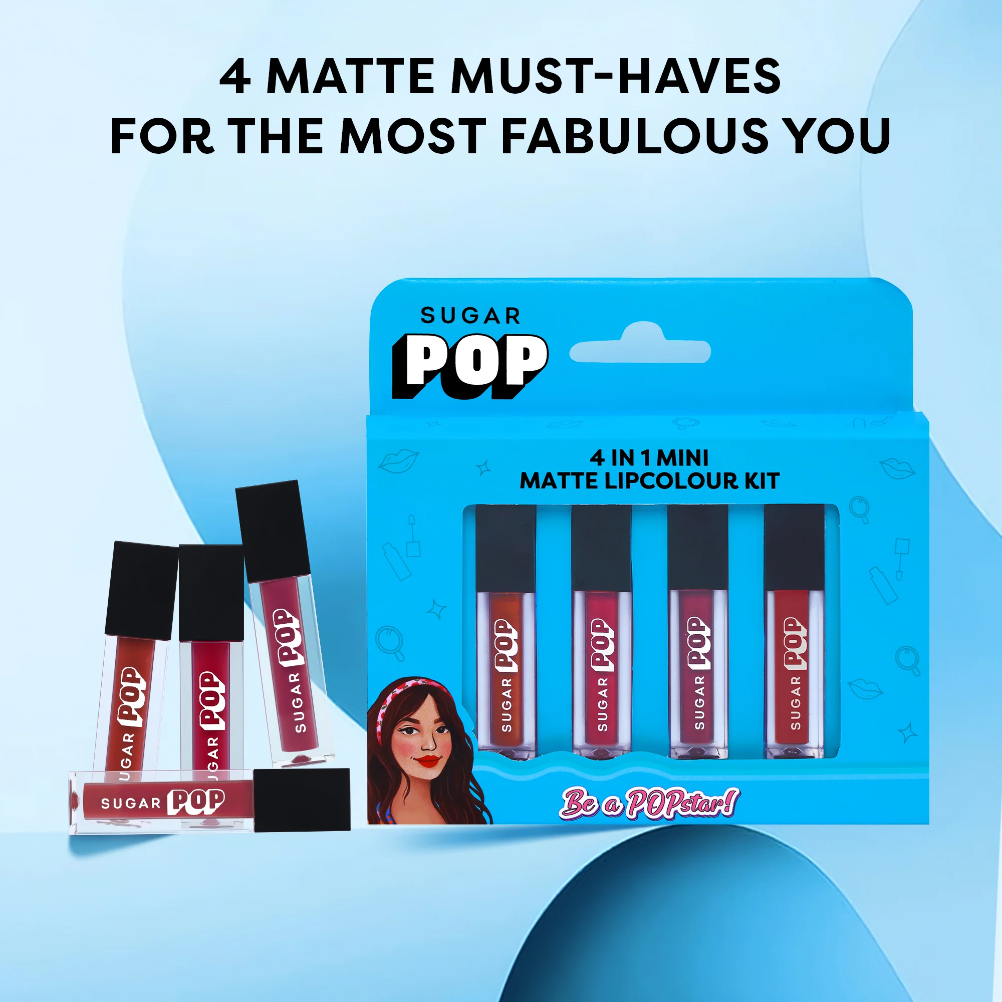 SUGAR POP 4 in 1 Mini Matte Lipcolor Kit - 02 Bare Essentials - Image 6