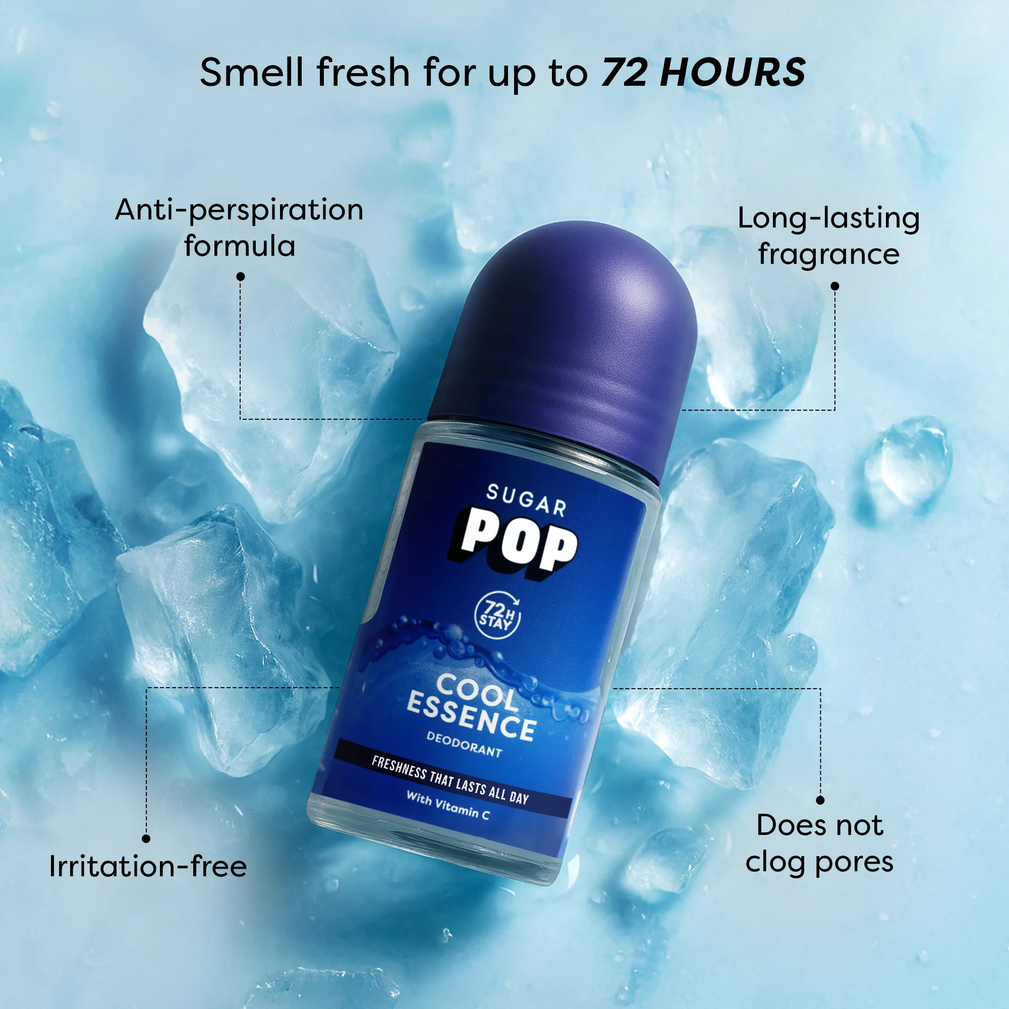 SUGAR POP Cool Essence Roll on Deodorant 50ml - Image 2