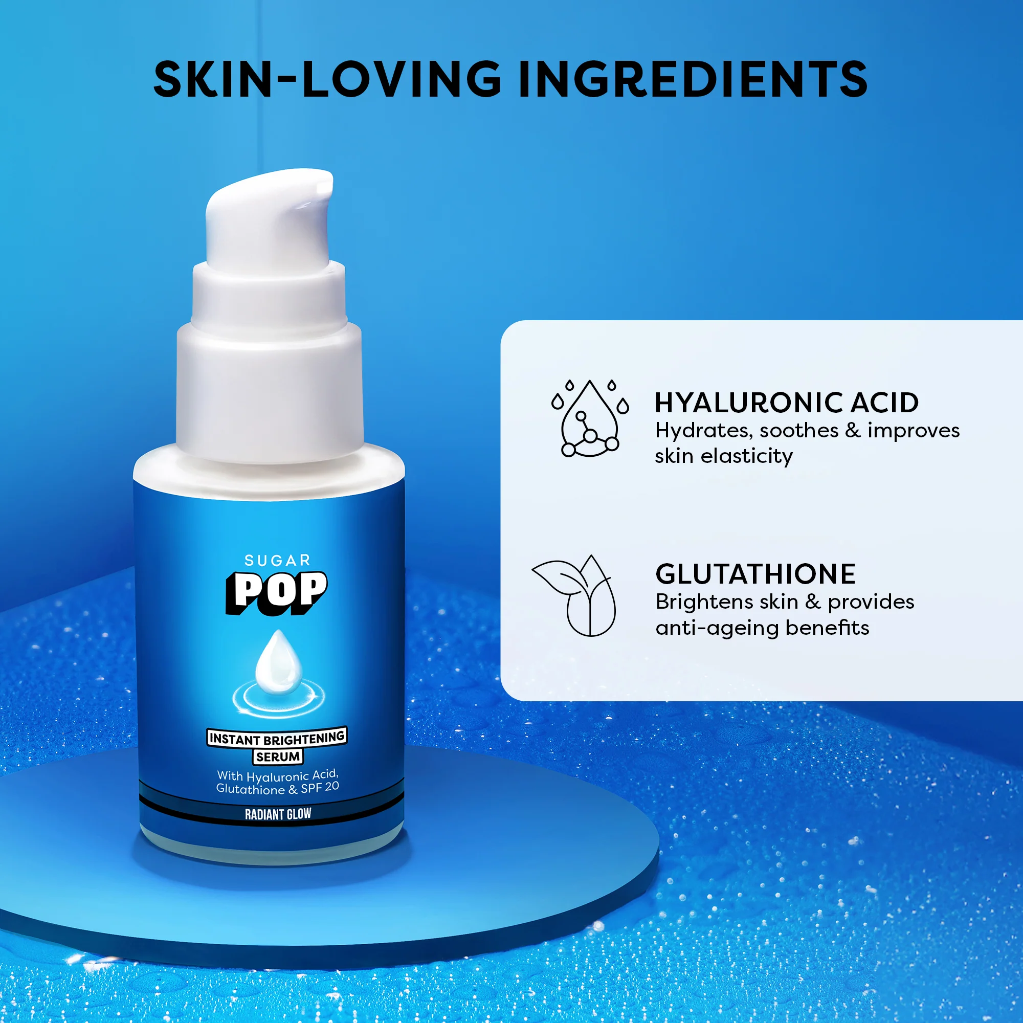 SUGAR POP Instant Brightening Serum with Hyaluronic Acid, Glutathione & SPF 20 - Image 7