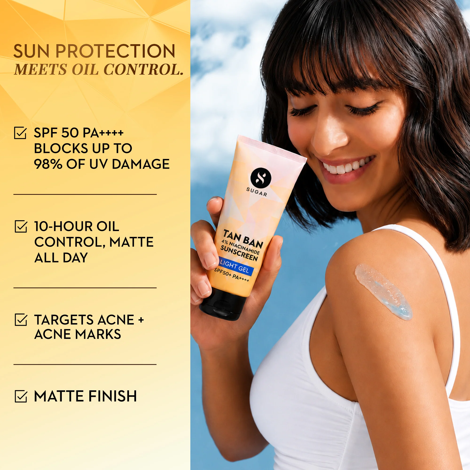 Tan Ban 4% Niacinamide Sunscreen Light Gel 10 ML (Mini) - Image 3